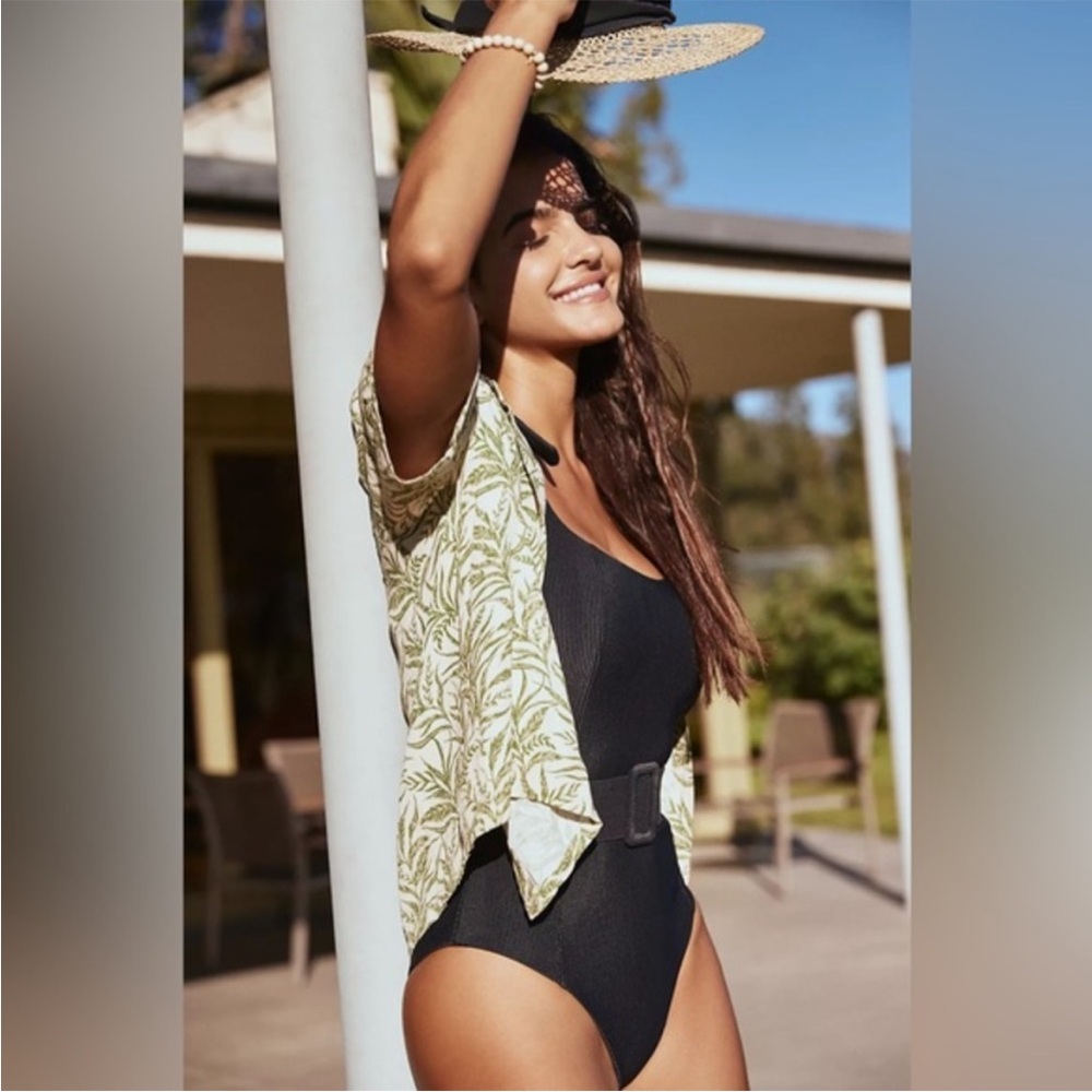 Beach Riot Sydney Belted One-Piece Swimsuit in Black